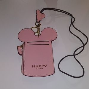 Mickey Ears lanyard w coin pouch and ID